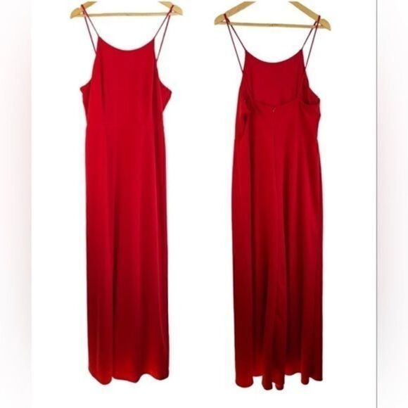 New Miss Cristina USA Spaghetti Strap Maxi Dress Red XL NWOT - Picture 3 of 11
